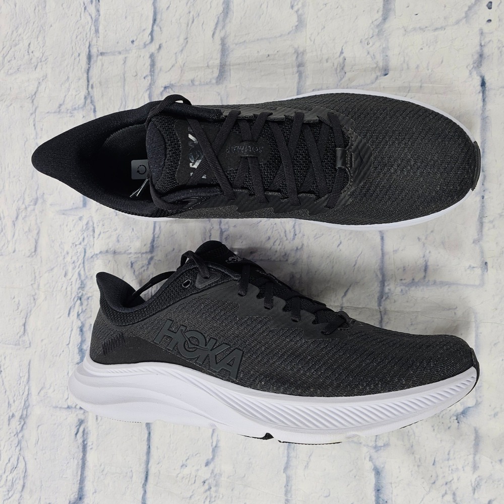 Hoka Solimar Running Shoes Mens Size 13 Black White Athletic Sneakers 1123074